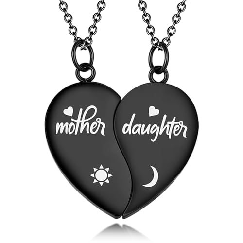 Image of Yonhon Mother Daughter Bracelet Necklace for 2 /3 /4, Mother Daughter Matching Keychain Set