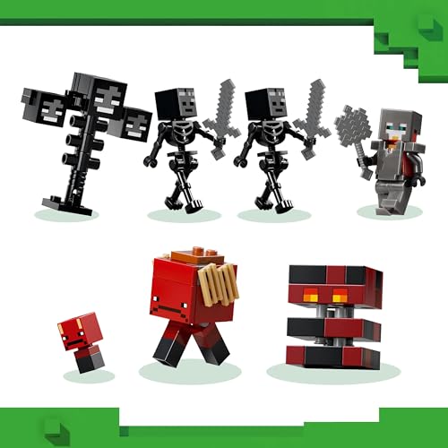 Image of LEGO Minecraft Wither Battle Pretend Play Gamer Gift - Building Set with Toy Crafting Table -21590