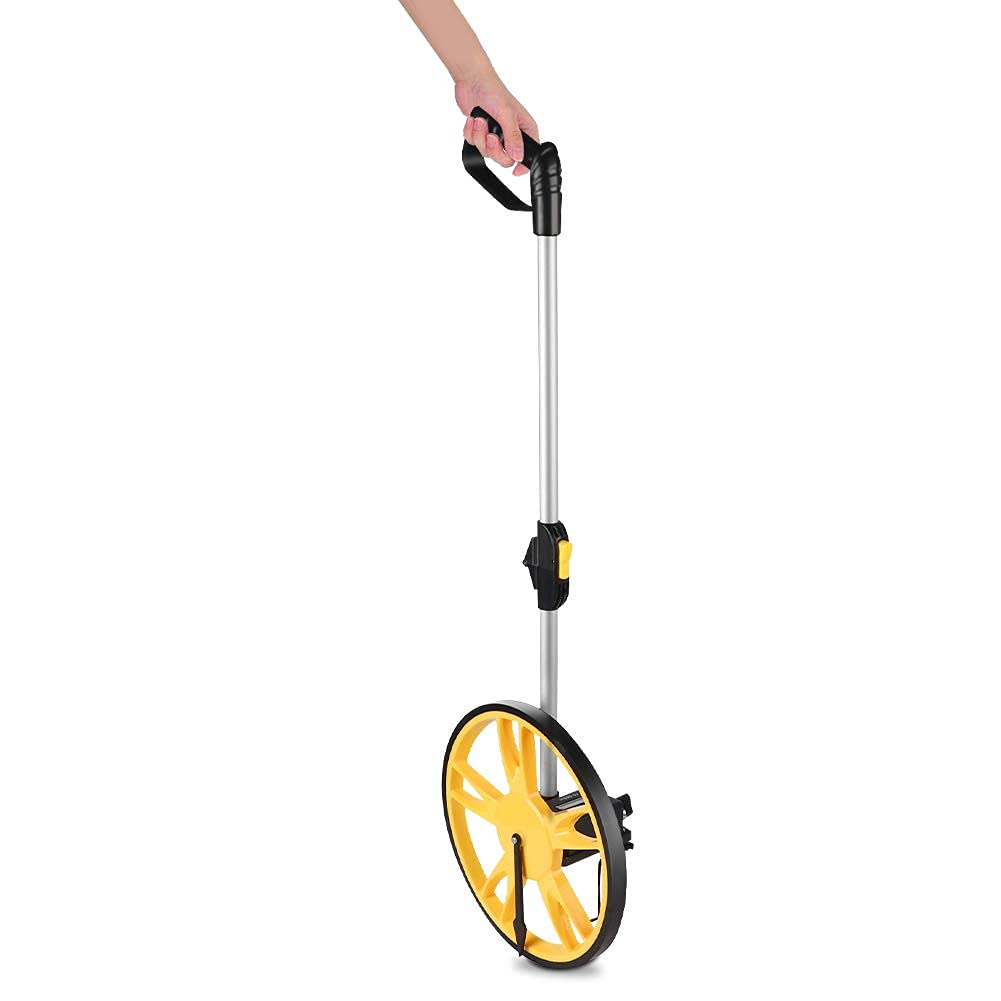 Messrad, Entfernungstrecken Messrad Meterzähler Rolltachos Laufmessrad für Vermessung Meßrad Entfernungsmessrad mechanisches Abstandsmessrad mit klappbarem Griff 0-9999m