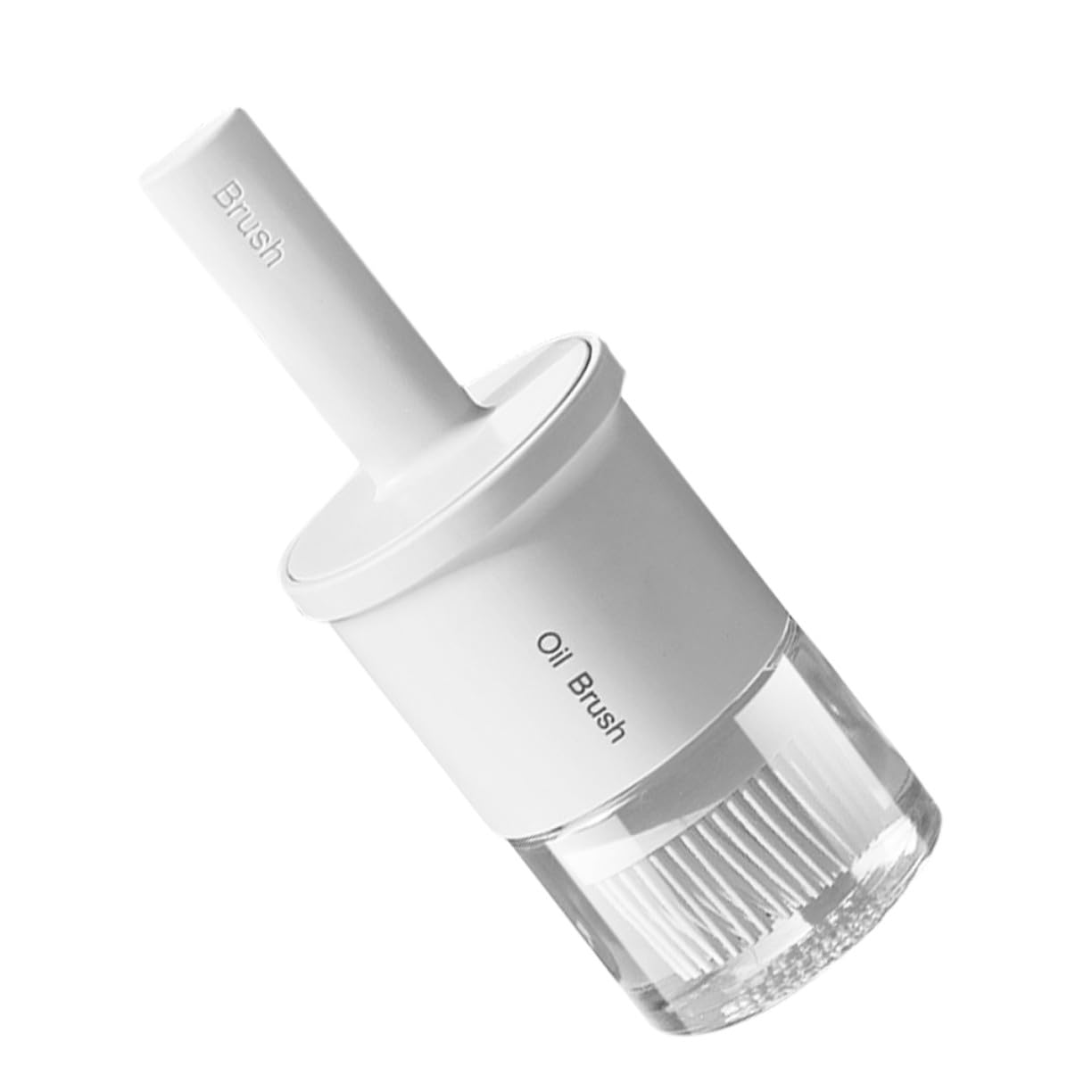Happyyami Silicone Basting Brush with Sauce Bottle for Barbecue and Grilling, High-Temperature Resistant Kitchen Oil Brush, White Household Cooking Utensil for Outdoor BBQ