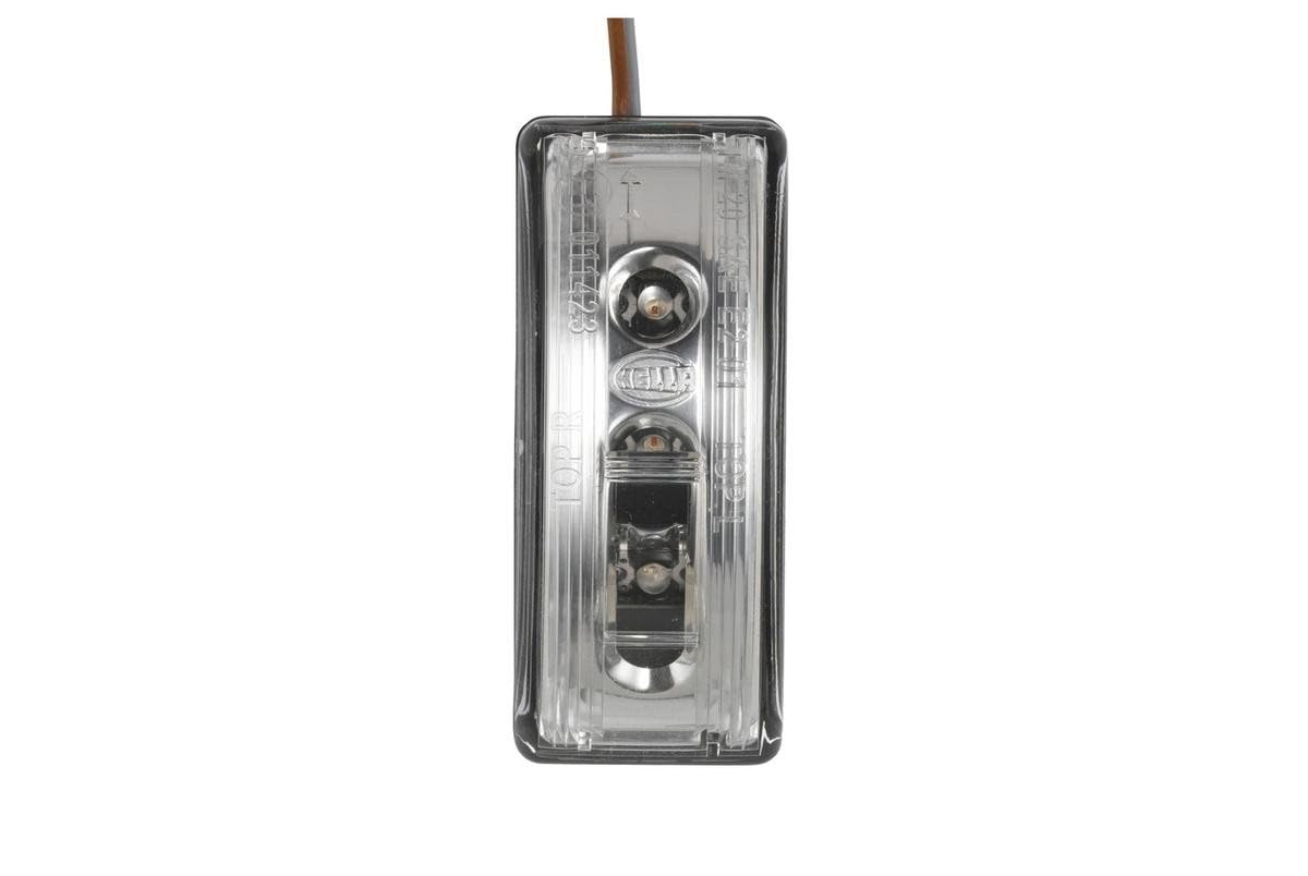 HELLA Dodatkowe lampy kierunkowskazów - LED - 12V - Oprawa/przyklejony - Kolor szkła reflektora: przezroczysty - Przewodu: 800[mm] - Wtyczki: otwarte końcówki kabla - 2BM 008 771-001