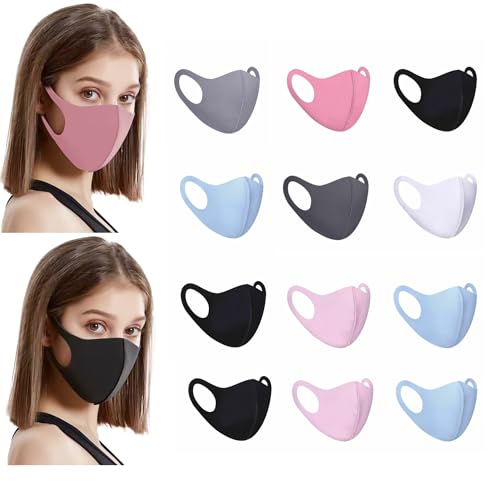 Image of Multicolor Face Mask, Dust Mask, Sun UV Protection: Washable, Reusable, Breathable Multicolor Polyester Cotton Face Masks for Outdoor Activities, Unisex