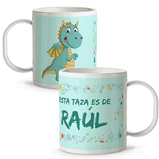 LolaPix Taza plastico personalizada. Taza Plastico con Asa Infantil Personalizada. Vaso Infantil Personalizado. Tazas Personalizadas con Nombre SIN BPA. 5 COLORES. Dragón | Ya disponible en tu tienda friki favorita! En mundofriki.es!