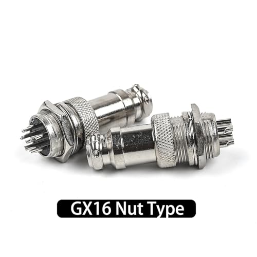 Conector GX16 de 8 pines con tuerca circular para cable de aviación modelo GX16-8L 3