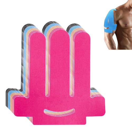 HuaMuDM 16pcs Kinesiotapes para hombros, kinesiology tape knee pre cut, Cinta kinesiologica impermeable, Impermeable esparadrapo deportivo, para el dolor de hombros