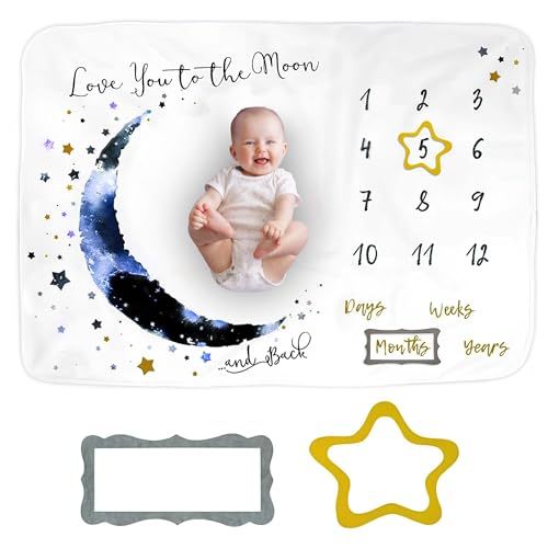 Baby Milestone Blanket Monthly Photo Blanket Newborn Boy & Girl Gift