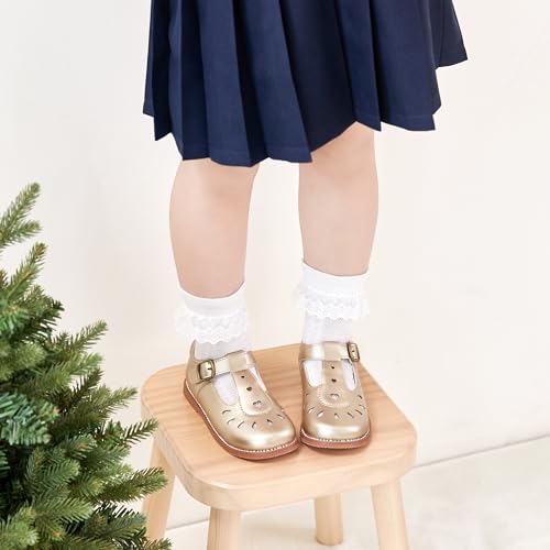 Image of PHIRAMIN Toddler Girl Mary Jane Dress Shoes-Little Girl School Uniform Shoes for Wedding Party
