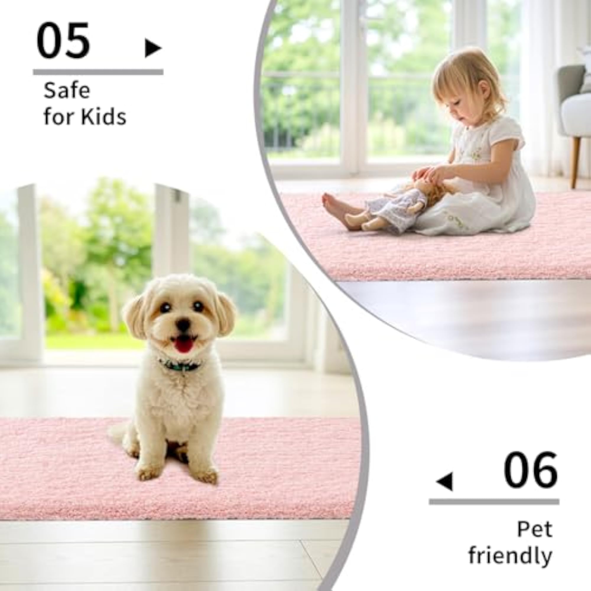 Luxury Fluffy Shaggy Polyester Carpet for Living Room