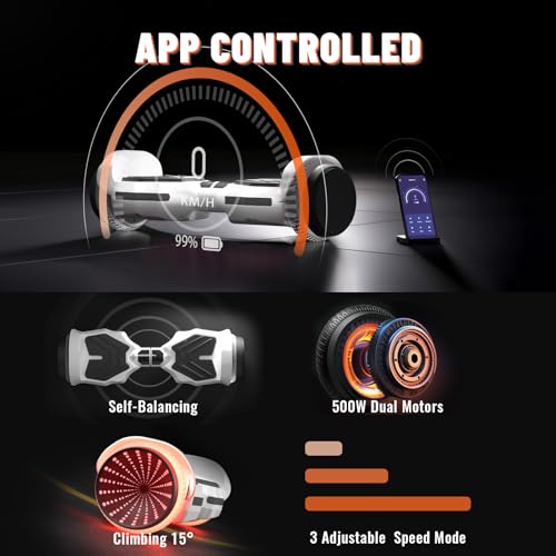 Image of SIMATE Scooter, Colorful LED Light-Up Wheels, Bluetooth Speakers and APP, Dual 250W Motors, 8.5 mph Max Speed & 8.5 Miles Max Range, Gifts for Kids Adults Girls Boys