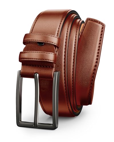 Image of Mens Dress Belt,Mens Leather Belts for Jeans, Belt 1.38 inch Width