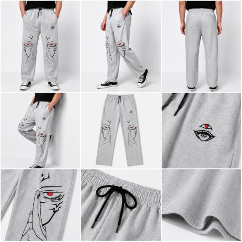Image of Men's Baggy Track Pants | Loose Fit Athletic Joggers for Gym, Running & Casual Wear | Breathable Comfort Sweatpants with Elastic Waist & Pockets