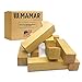 MAMAR Natural Basswood Carving Blocks - 10 Large Pieces Unfinished Polished - Premium Whittling Balsa Wood Block Tools Kit - 1 x 1 x 4 inches - Ideal for Beginners, Kids, Advanced, Hobby, DIY