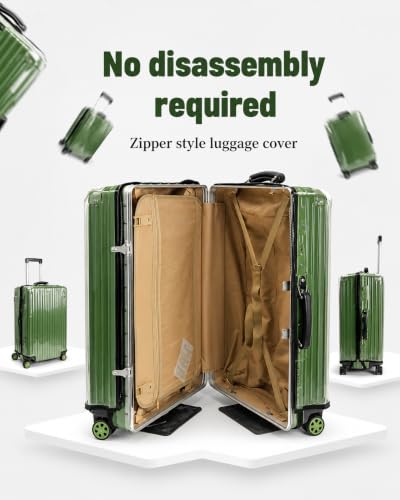 Image of LIGHTNIING HAMMERZ Transparent Luggage Cover | Clear PVC Suitcase Cover | Trolley Bag Protective Covers Case Waterproof Travel Bag Suitcase Covers | (20inch Small)