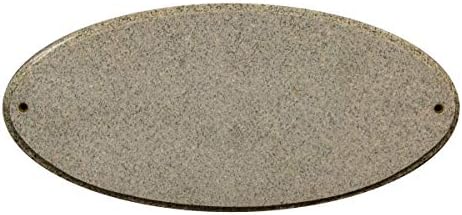 QualArc Rockport Oval In Sand Granite Natural Stone Color Solid Granite Address Plaque