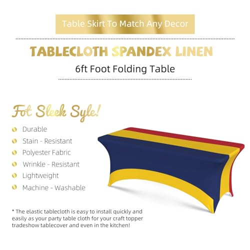 Housse de table extensible Tchad 1,8m EdWal en élasthanne pour réception - 6