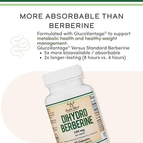 image for Double Wood Supplements Dihydroberberine Supplement 100mg, 60 Capsules