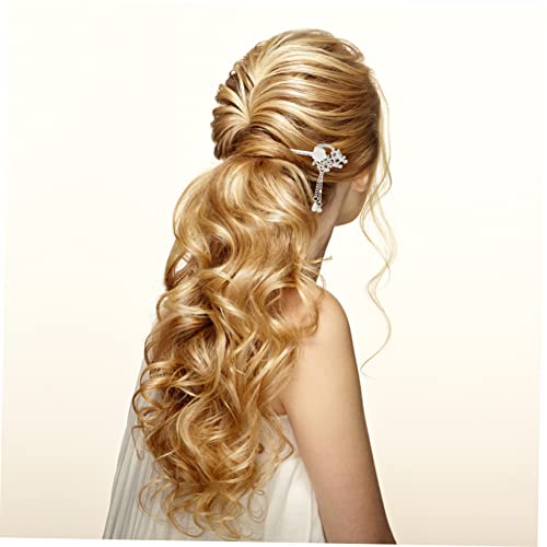 Épingles à cheveux rétro à pompons et fleurs pour coiffure de mariage classique