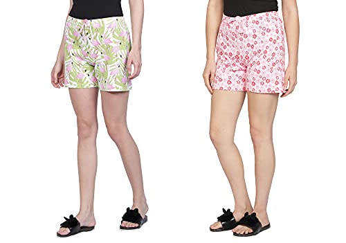 Image of Club A9 Women's Regular Fit Cotton Printed Shorts