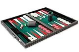 hochwertiges Produkt Philos 1722 - Backgammon Filzinlet grün-weiß-rot, groß, Koffer Kunstleder
