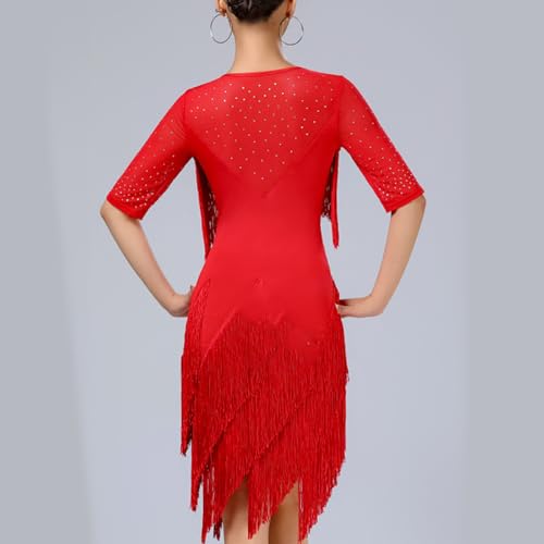 Robe latine à franges dynamiques et paillettes pour scène officielle - 5