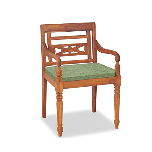 Orumrud Bankauflage Stuhlkissen mit abnehmbarem Bezug Bankkissen Bankpolster Polsterauflage Auflage für Garten, Schaukel, Terrasse, Esszimmer, Küche-45X45X8CM-Achatgrün Cover