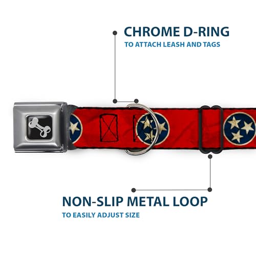 Collier chien Tennessee Buckle Down ajustable imprimé étoiles M - 6