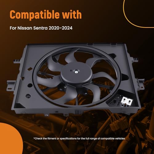 Image of maXpeedingrods AC Radiator Cooling Fan Assembly for Nissan Sentra 2.0L L4 Engine 2020-2024, 214816LB0B NI3115164