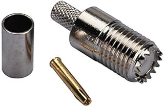 2pcs Rf Wire Coaxial Cable Terminal Copper Alloy Connector Mini-uhf Jack Straight Crimp for Lmr195 Rg58 Rg400 Ships from USA