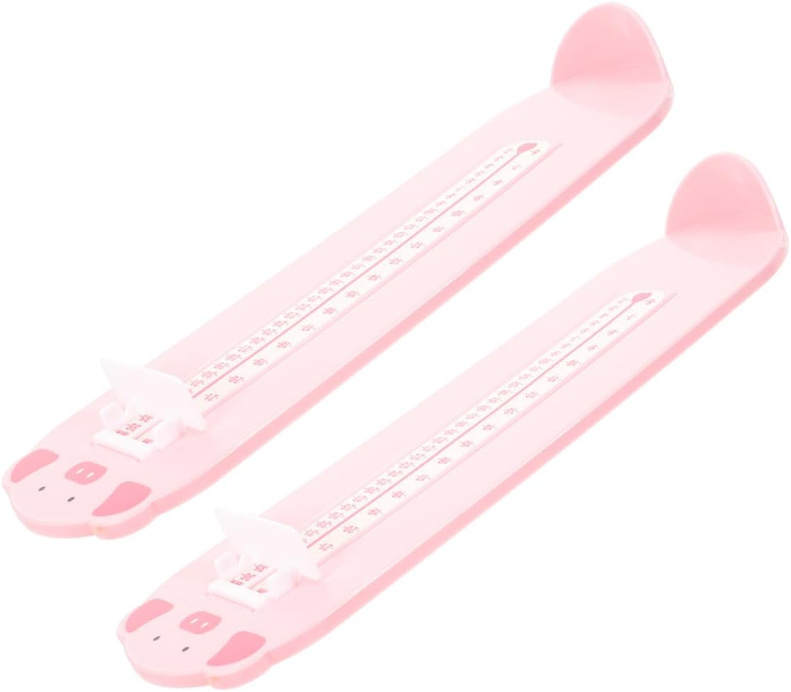 2pcs Foot Measuring Device ’s Foot Length Gauge Ruler for Shoe Size Measurement, Plastic Shoe Sizer Tool for 0-8 Years Home Use