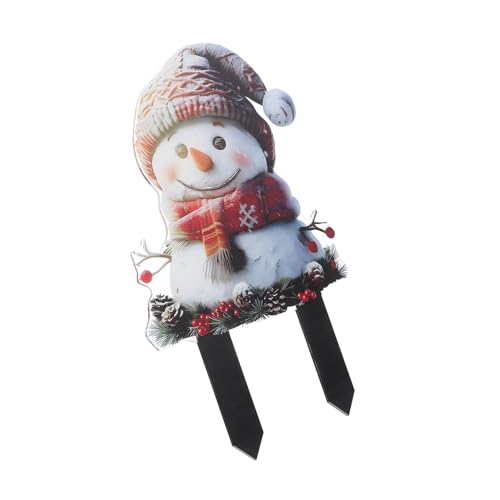 Kisangel Robuster Weihnachts Schneemann Gartenstecker Acryl...