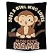 Personalized Monkey Name Blanket for Monkey Lovers - 30x40 Inches Lap Size - Soft Lightweight Plush Blanket Gift - Black Cute Throw Blanket for Bed, Couch, Sofa
