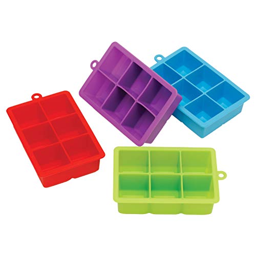 Bandejas de silicona para cubitos de hielo Kolorae 6 piezas miniatura 1