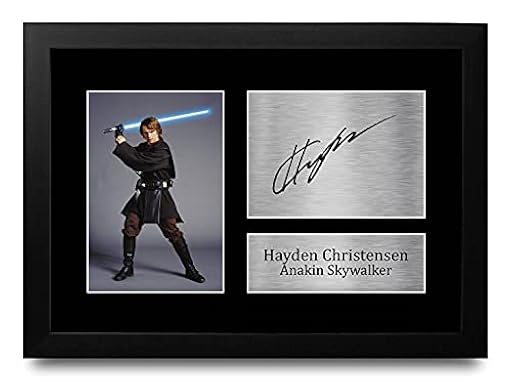 HWC Trading Hayden Christensen A4 Enmarcado Regalo De Visualización De Fotos De Impresión De Imagen Impresa Autógrafo Firmado Por Star Wars Anakin Skywalker Los Aficionados Al Cine | Ya disponible en tu tienda friki favorita! En mundofriki.es!