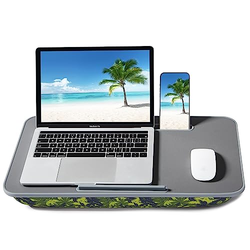 Lap Desk With Pillow Cushion, Home Office Portable Laptop Lap Desk With Device Ledge & Tablet Holder, Removable & Washable, For Sofa Bed Working Writing, Lap Desk For Laptop, Fits Up To 17 Inch Laptop #TOP1