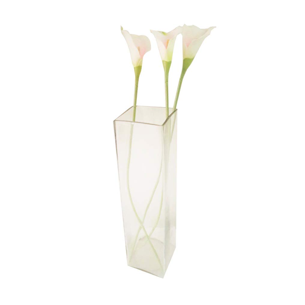 Online Propshop/Artificial Real Touch Calla Lily Stick Flower Best for vase Arrangements/Home/Office/Garden Decor, Set of 3 Sticks (Ivory with Baby Pink)
