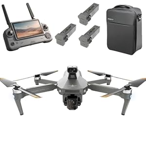 Ledovan Drohne mit 4K Kamera für Erwachsene, KF100MAX, 360° Hindernis Vermeidung, 3 Achsen Gimbal Stabilization, 6 km Videoübertragung, Intelligenter Bürstenloser Quadcopter, 3 Batterien