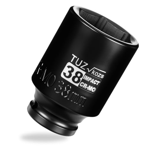Image of 1 /2 Inch Drive 38mm Deep Metric 6 Point CR-MO Impact Socket | Radius Corner Design,Square Chamfered Opening,Axle Nut Impact Grade Socket for Easy Removal