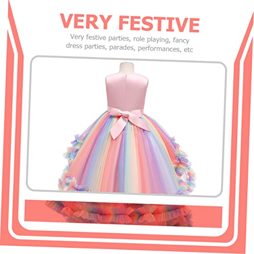 Vestidos de baile para niñas y trajes de cosplay de unicornio con falda tutú infantil 7