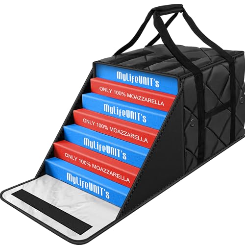 MyLifeUNIT Bolsa Térmica para Entrega de Pizza, Ideal para Manter Pizzas E Outros Alimentos Aquecidos. Dimensões: 40,6 Cm X 40,6 Cm X 35,6 Cm. Capacidade para 6 A 7 Caixas de Pizza Grandes de 35,6 Cm.