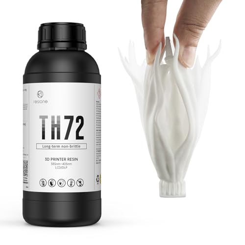 RESIONE TH72 Resine Imprimante 3D: Résine 3D Flexible et Résistante - Résine Liquide Durable et Non-Cassante - Idéale pour Figurines et Miniatures (Blanc...