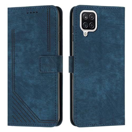 Étui Galaxy A12 portefeuille bleu pour vos déplacements