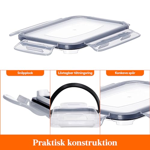 Lifewit 24 Lufttäta Matlådor med Etiketter - BPA-fri Förvaring