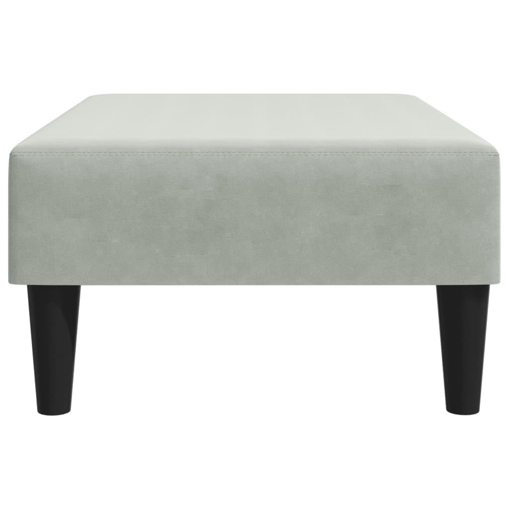 vidaXL Repose-Pied Gris Clair 77x55x31 cm Velours