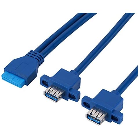 ASHATA Adaptador de Divisor USB 3.0 2 Puertos Cover