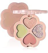 ICE LOVE 4 Colors/Set Glitter Matte Eyeshadow Palette, 3 Styles Nude Shimmer Pigmented Cream Shel...