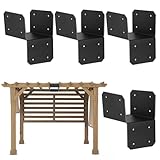 Iouyjiu 木材用 90mm X 90mm 柱ブラケット | 4個セット ジョイストコネクター 柱キャップ 結束ブラケット,高耐荷重 ビーム接続スリーブ 小屋 カーポート テラス フェンス用