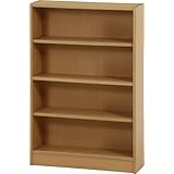 不二貿易 コミックラック 本棚 4段 マルチユースラック 収納ラック 可動棚 幅60×奥行16.8×高さ89cm ナチュラル 43873