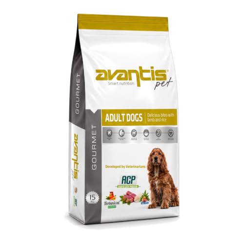 Avantis Pet Gourmet Cordero y Arroz 15 kg – Pienso para Perros Adultos – Hierbas Naturales – Alta Digestibilidad – Todas Las Razas