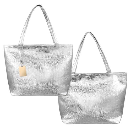 COOPHYA Bolso de Mano para Mujer de Piel Sintética Textura de Cocodrilo, Gran Capacidad y Diseño Cómodo, Adecuado para Viajes de Negocios y Uso Diario