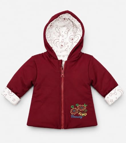 Image of Appukids Full Sleeves Animals Printed Reversible Jacket for Baby Boys Girls Cotton 2 In 1 winter Jacket